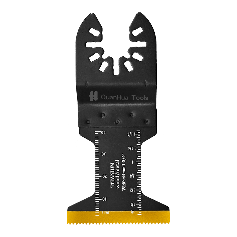 QH-1005HK-L-DT  Hoja de sierra multifuncional bimetálica plateada titanio físico de 100*44mm